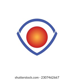 protección de ojos protección de seguridad logotipo diseño de ilustración de vector