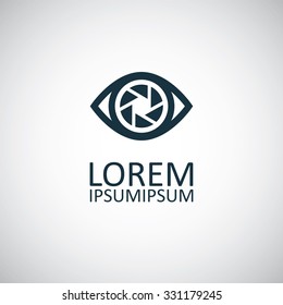 eye shutter icon, on white background