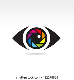 Eye shutter icon.vector illustration