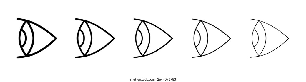 Conceito de ícone do lado dos olhos. design gráfico, logotipo, Web, UI.