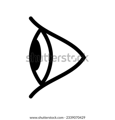 Eye side icon, flat trendy style illustration on white background..eps