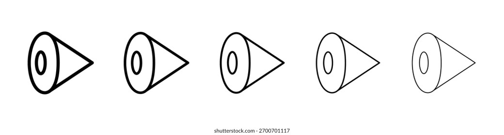Ícone lateral do olho Ilustração de arte vetorial