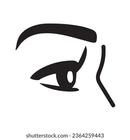 Icono de ojo, ilustración vectorial sobre fondo blanco