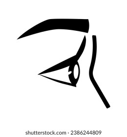 Eye side icon, vector illustration on white background