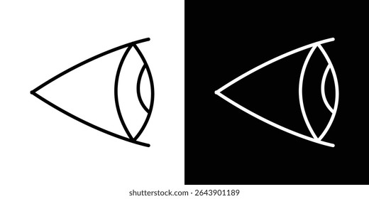 Ícone lateral do olho vetor elemento simples ilustração editável