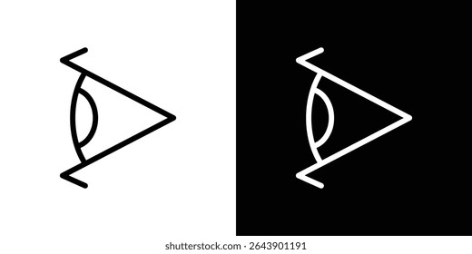 Ícone lateral do olho vetor elemento simples ilustração editável
