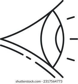 Icono de la línea ocular Set está diseñado con imágenes adecuadas para todo tipo de servicios médicos y sanitarios