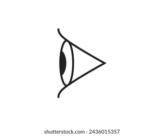 Eye side, see, vision icon. Vector illustration.