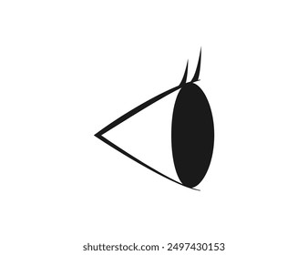 Eye side, see, vision icon. Vector illustration.