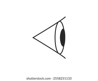 Eye side, see, vision icon. Vector illustration.