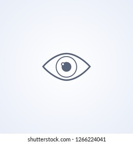 Eye, Sight , vector best line icon on white background , EPS 10