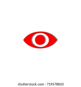 Eye sign. 3D icon