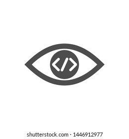 Eye sign with coding symbol
