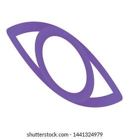 Eye sign icon. Isometric of eye sign vector icon for web design isolated on white background