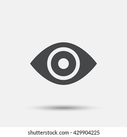 Eye Sign Icon Publish Content Button Stock Vector (Royalty Free ...