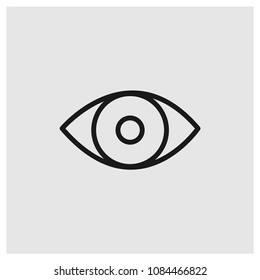 Eye sign icon in trendy flat style isolated on grey background, modern symbol vector illustration for web