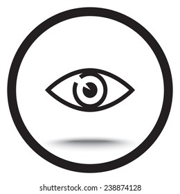 Eye sign icon, vector illustration. Flat design style
