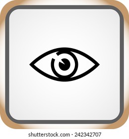 Eye sign icon, vector illustration. Flat design style