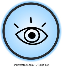 Eye sign icon, vector illustration. Flat design style