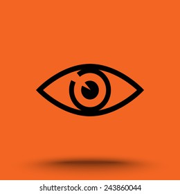 Eye sign icon, vector illustration. Flat design style