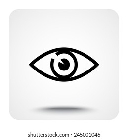 Eye sign icon, vector illustration. Flat design style