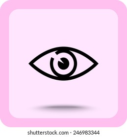 Eye sign icon, vector illustration. Flat design style