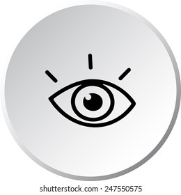 Eye sign icon, vector illustration. Flat design style