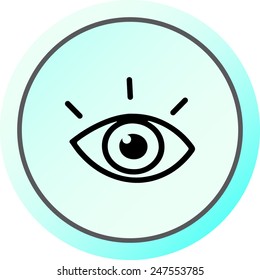 Eye sign icon, vector illustration. Flat design style