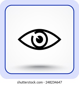 Eye sign icon, vector illustration. Flat design style