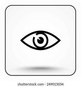 Eye sign icon, vector illustration. Flat design style