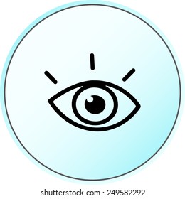 Eye sign icon, vector illustration. Flat design style