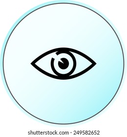 Eye sign icon, vector illustration. Flat design style