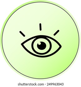 Eye sign icon, vector illustration. Flat design style
