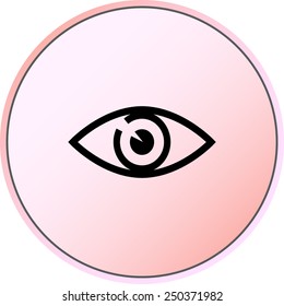 Eye sign icon, vector illustration. Flat design style