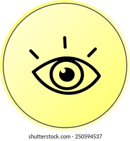 Eye sign icon, vector illustration. Flat design style