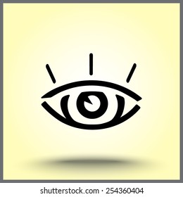Eye sign icon, vector illustration. Flat design style 