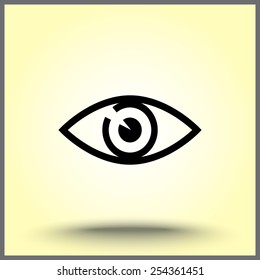 Eye sign icon, vector illustration. Flat design style