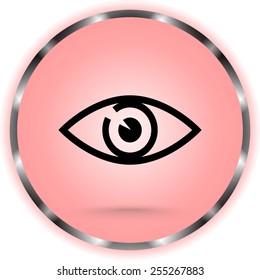Eye sign icon, vector illustration. Flat design style