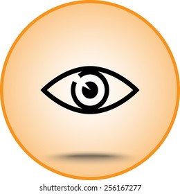 Eye sign icon, vector illustration. Flat design style