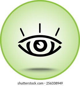 Eye sign icon, vector illustration. Flat design style 