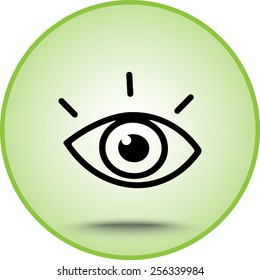 Eye sign icon, vector illustration. Flat design style