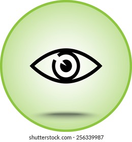 Eye sign icon, vector illustration. Flat design style