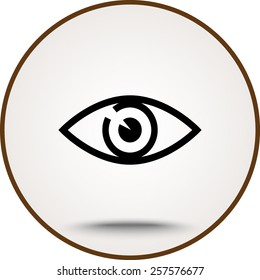 Eye sign icon, vector illustration. Flat design style