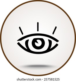 Eye sign icon, vector illustration. Flat design style 