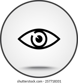 Eye sign icon, vector illustration. Flat design style