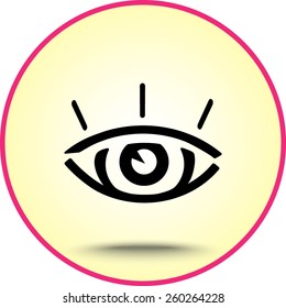 Eye sign icon, vector illustration. Flat design style 