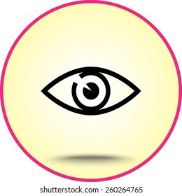 Eye sign icon, vector illustration. Flat design style