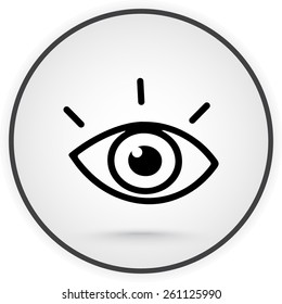 Eye sign icon, vector illustration. Flat design style