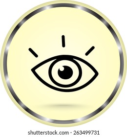 Eye sign icon, vector illustration. Flat design style