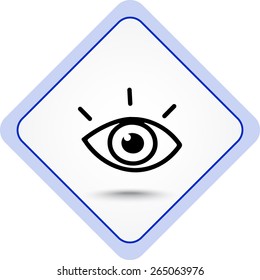 Eye sign icon, vector illustration. Flat design style